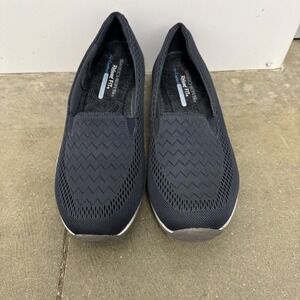 Skechers Relaxed Fit Cooled Memory Foam Shoes Womens Size 9.5 Blue Slip On